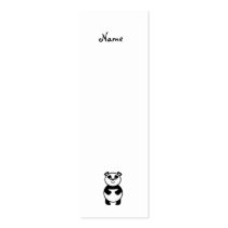 Smiling panda bear business card templates