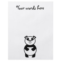 Smiling panda bear full color flyer