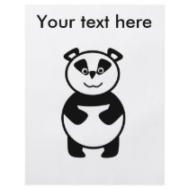 Smiling panda bear full color flyer