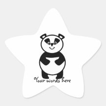 Smiling panda bear stickers