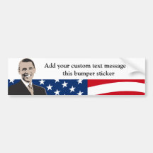 Smiling Patriotic Barack Obama Pop Art Bumper Stickers