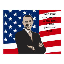 Smiling Patriotic Barack Obama Pop Art Postcards