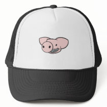 smiling pig with braces hats