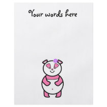 Smiling pink panda custom flyer