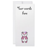Smiling pink panda rack cards