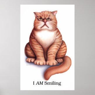 I Am Smiling Cat Poster I Am Smiling Cat Poster