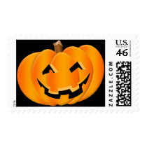 Smiling Pumpkin Halloween Postage Stamp by JoyOfLife Smiling Pumpkin Halloween Postage Stamp