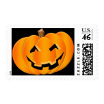 Smiling Pumpkin Halloween Postage Stamp
