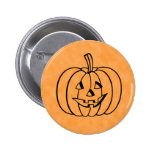Smiling Pumpkin. Pinback Buttons