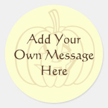 Smiling Pumpkin. Round Sticker