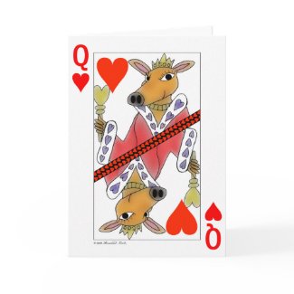 Smiling Queen of Hearts Valentine Card card