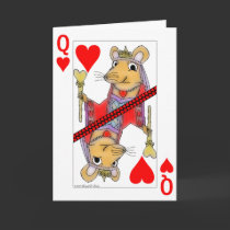 Smiling Queen of Hearts Valentine Greeting Card