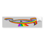 Smiling Rainbow Tattoo bumper stickers