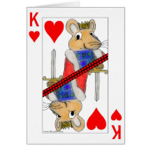 Smiling Rat King of Hearts Valentine Card
