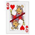 Smiling Rat Queen of Hearts Valentine Card