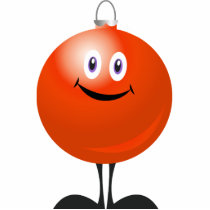 Smiling red christmas ornament photo sculptures by TheChristmasBoutique Smiling red christmas ornament photo sculptures