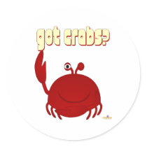 Smiling Red Crab Got Crabs stickers
