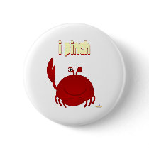 Smiling Red Crab I Pinch buttons by animalacres Smiling Red Crab I Pinch buttons