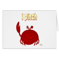 Smiling Red Crab I Pinch cards