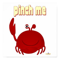 Smiling Red Crab Pinch Me posters by animalacres Smiling Red Crab Pinch Me posters