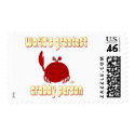 Smiling Red Crab World's Greatest Crabby Person postage by animalacres Smiling Red Crab World's Greatest Crabby Person postage