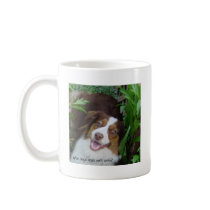 Smiling Red Tri Aussie Coffee Mugs