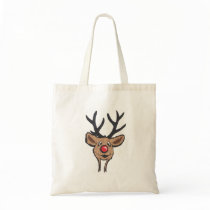 Smiling Reindeer bags by puzzlemaker Smiling Reindeer bags