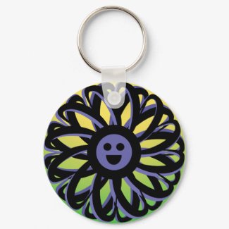 Smiling Sally Flower Keychain keychain