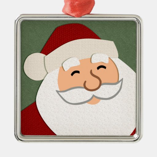 Smiling Santa Christmas Ornament