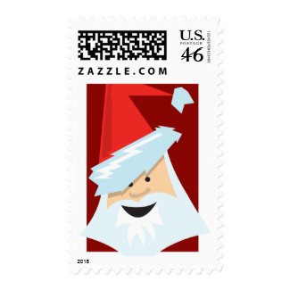 Smiling Santa stamp