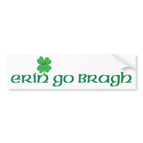 Smiling Shamrock bumpersticker