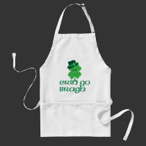 Smiling Shamrock in Hat aprons
