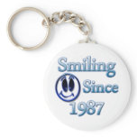 Smiling Since 1987 keychains