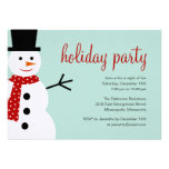Smiling Snowman Christmas/Holiday Party Invitation invitations