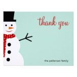 Smiling Snowman Christmas/Holiday Thank You Cards invitations