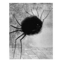 Smiling Spider by Odilon Redon, Vintage Halloween Personalized Invitation