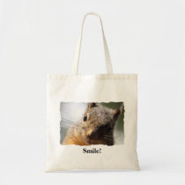Smiling Squirrel Tote Bag bags