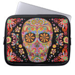 Smiling Sugar Skull Laptop Sleeve