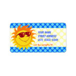 Smiling Summer Sun Custom Address Label