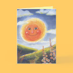 smiling sun greeting card