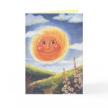 smiling sun greeting card