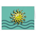Smiling Sun Summer Solstice Greeting Card