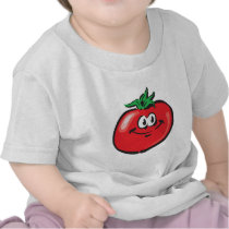 smiling tomato face t-shirts