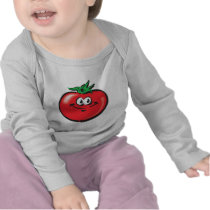 smiling tomato face t-shirts