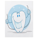 Smiling Tooth Cartoon Character Always Floss Personalized Flyer