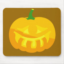 Smiling toothy Jack-O-'Lantern Mousepad