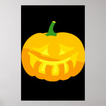 Smiling toothy Jack-O-'Lantern Posters