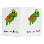 Smiling turtle cartoon binders
