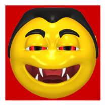 Smiling Vampire Poster posters by halloween_tshirts Smiling Vampire Poster posters
