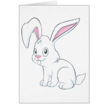 Smiling White Rabbit Cards